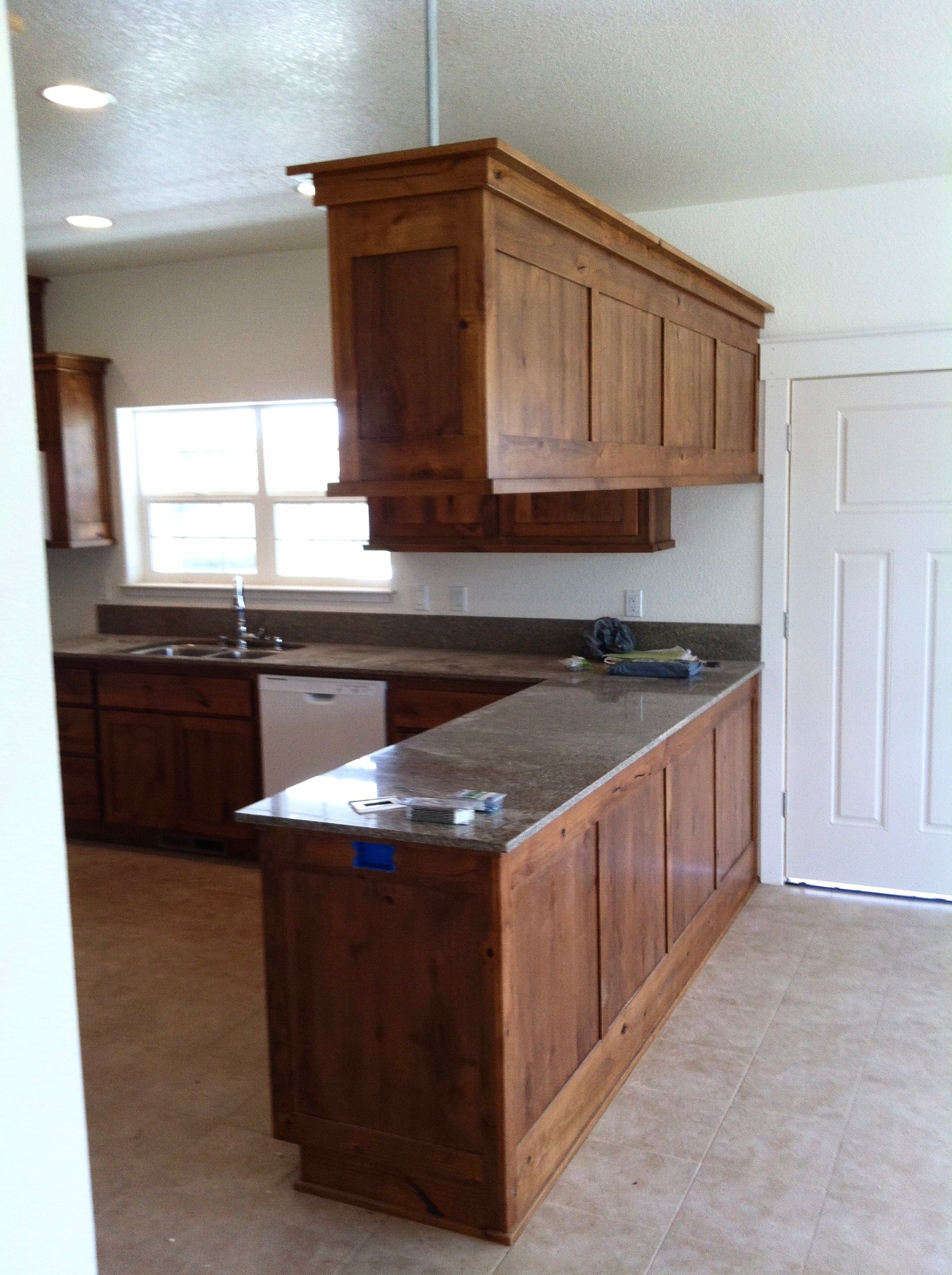 Kitchen Peninsula & Overhead Cabinet